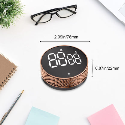 BlueSnail Kitchen Timer with LED Digital Display Smart Efficana for Home Classroom Gym Office, Volume and Brightness Adjustable Productivity Timer (Guncolor)