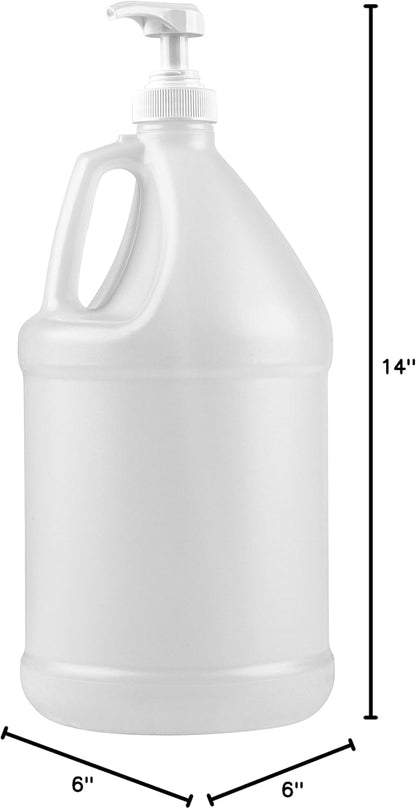 Kitchentoolz 1-Gallon Plastic Jug with Pump Dispenser - Ideal for Epoxy Resin, Laundry Detergent, Liquid Soap, Snow Cone Syrup, Batter