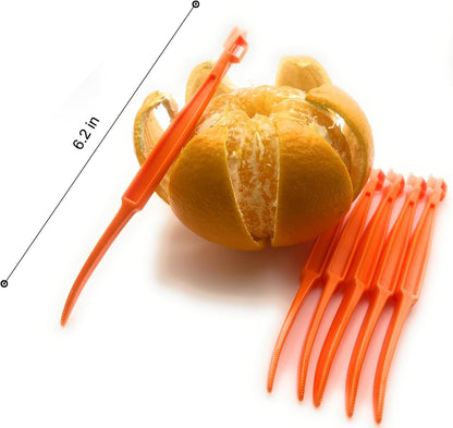 Orange Peeler Tool, 7 Pack, Citrus Peeler for Orange Peeling Orange Opener Slicer Cutter, Safty Plastic, Easy to Grip, Use and Clean, Kitchen Gadgets Vegetable Slicer Kiwi Tool