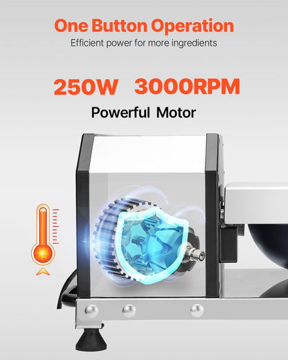 VEVOR Food Processor & Vegetable Chopper, 2 Feeding Holes Food-Grade Stainless Steel Food Processor Chopper with Detachable 6 Blades, 3mm/5mm/7mm/10mm Shredder, 2mm/4mm Slicer, for Vegetables, Fruit