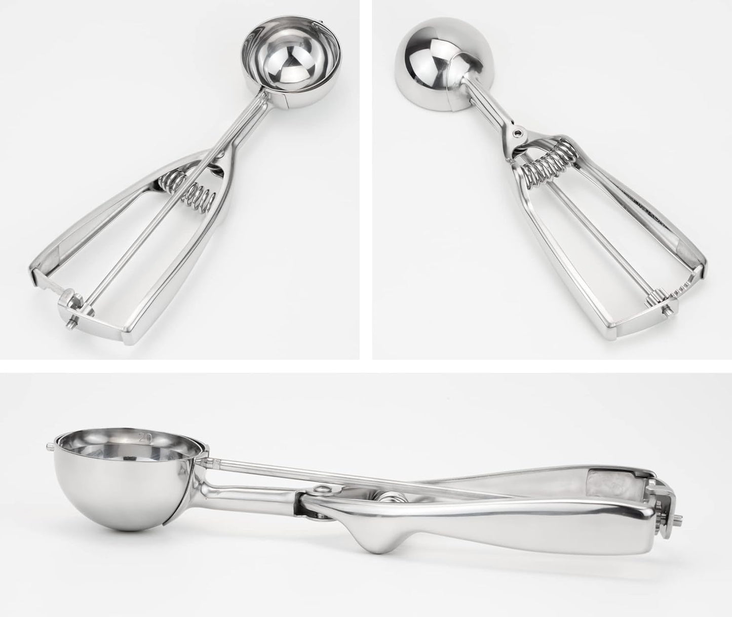 Professional 18/8 Stainless Steel Medium Cookie Scoop, Size 40
