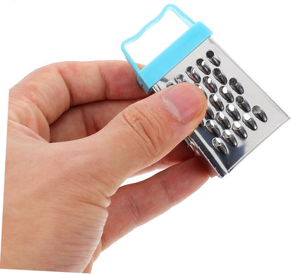 PRETYZOOM Mini Stainless Steel Cheese Grater Box with Non-Slip Handle Multipurpose Hand Grater for Cheese Garlic Ginger and Vegetable Slicing Compact 2.63 Inch Kitchen Shredder Set of 30
