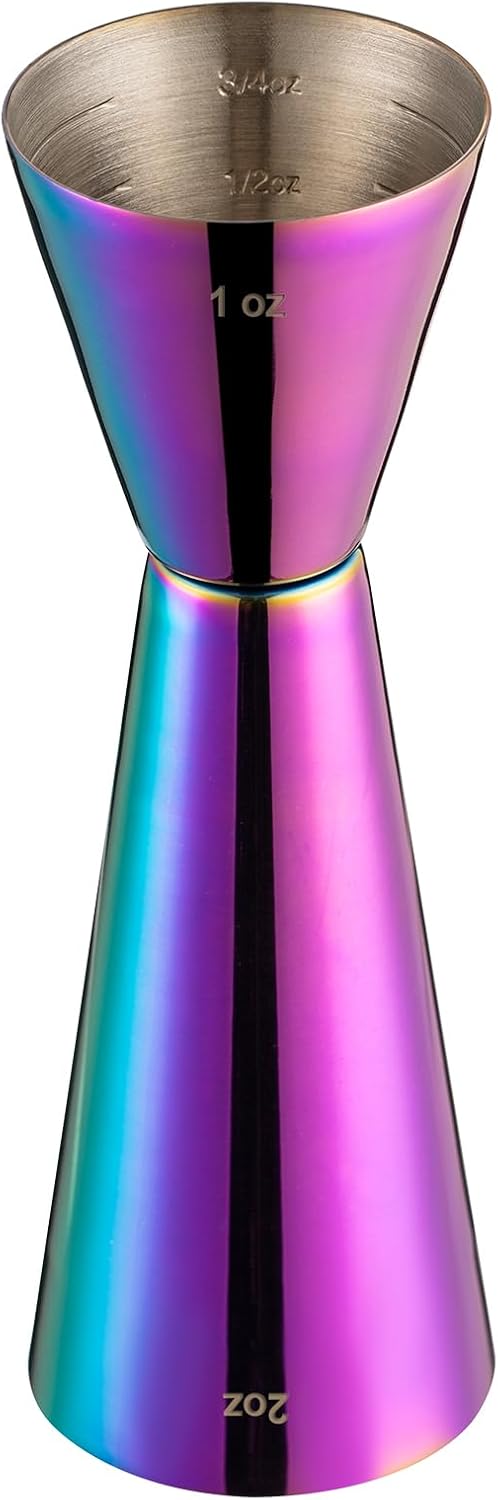 Briout Jigger for Bartending, Double Cocktail Jigger Japanese Premium 304 Stainless Steel Jigger 2 OZ 1 OZ with Measurements Inside