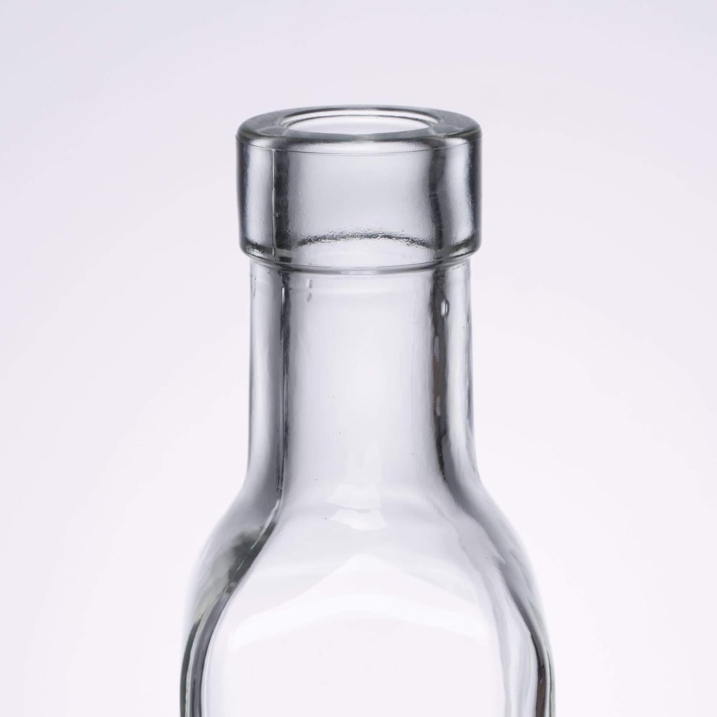 Tablecraft H9085 Glass Oil And Vinegar Cruet, Olive Oil Dispenser With Stainless Steel Spout, Slight Green Tint, 8.5 Ounce