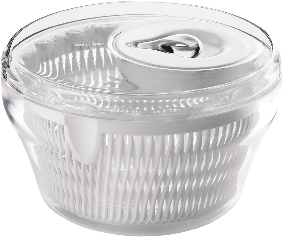 Guzzini Latina Large Transparent Salad Spinner, 11-Inches