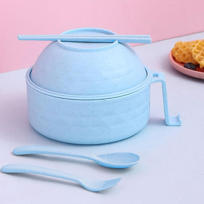 Microwave Ramen Bowl,Microwave Ramen Cooker with Lid,Plastic Mixing Salad Pasta Fruit Rice Cereal Instant Noodles Soup Maker Plate Bowls Set Kitchen College Dorm Room Essentials,Purple