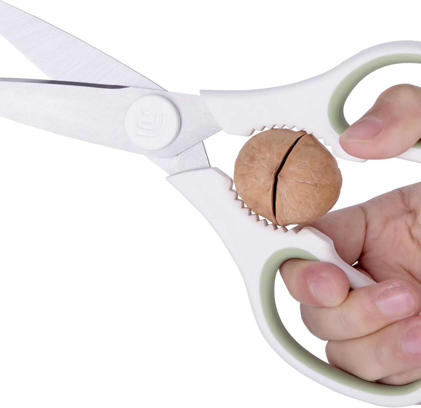 Linoroso Kitchen Scissors All Purpose Kitchen Shears with Magnetic Holder, Soft Grip Handle Cooking Scissors Dishwasher Safe with Come Apart Blade Heavy Duty Scissors for Meat, Vegetable, Herb, Black