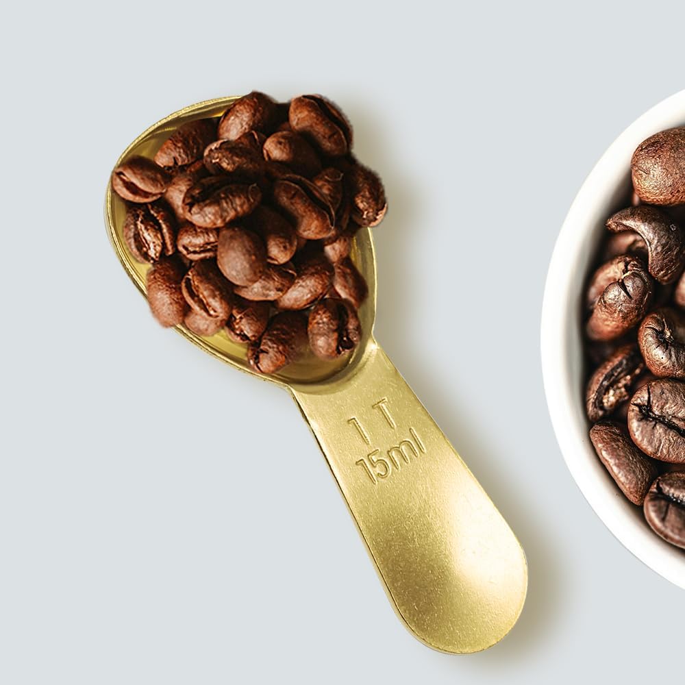 1 Pack Coffee Scoop, 2 Tablespoon, Stainless Steel Measuring Spoons for Ground Coffee, Sugar, Protein Powder, Tea Leaves (1, Silver, 30 ml)