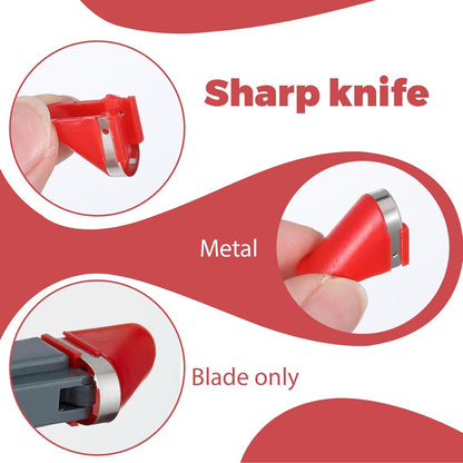 15 PCS Stainless Steel Replacement Blades, Electric Potato Peeler Accessory for Automatic Electric Potato Peeler, Automatic Rotating Fruits Vegetables Cutter Peeling Tool (Red）