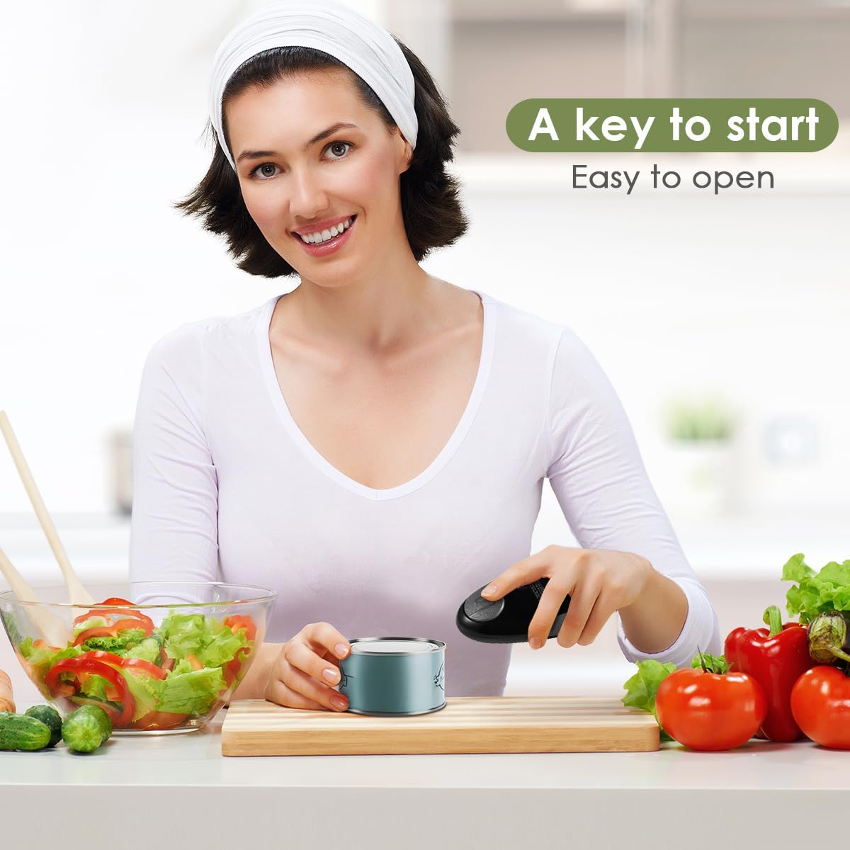 Fast Automatic Can Opener for Seniors, Fits All Can Sizes, Safe Smooth - Edge, Battery - Powered & Hands - Free, Automatic Can Opener Hands FreeI Deal for Seniors with Arthritis, Weak Hands & Kids