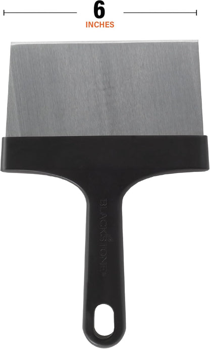 Blackstone Griddle Scraper – Heavy Duty Flat Top BBQ Grill Scraper for Cleaning – Stainless Steel Metal Construction with Long Handle – Multipurpose Kitchen Food Scraper & Chopper Accessories - 5061