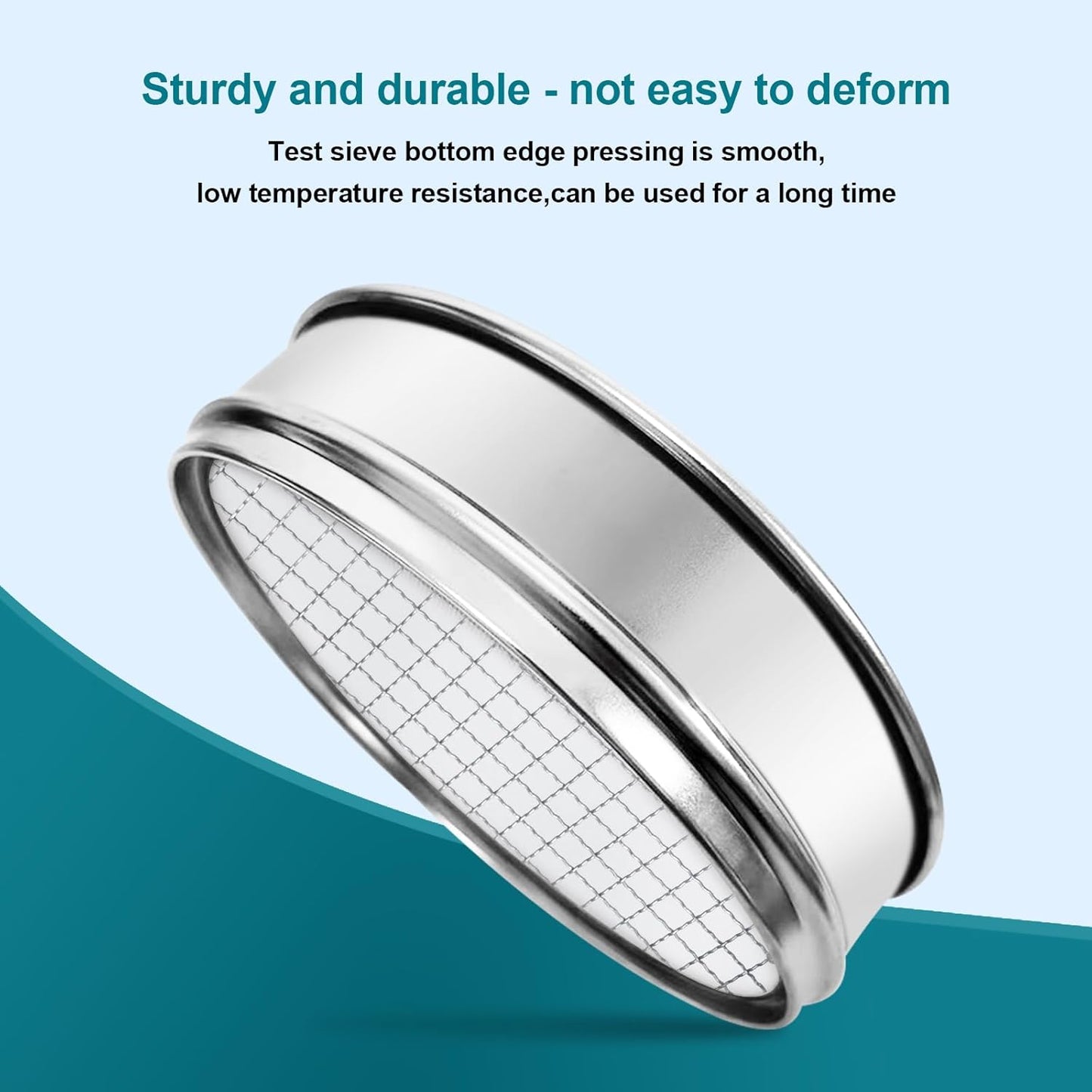 304 Stainless Steel Mesh Lab Sieve, 80 Mesh (0.2mm) Aperture Test Sieve, 7.9Inch(20cm) Diameter Economy Standard Analysis Sample Test Sieves for Industrial Laboratory Homes - Colors A