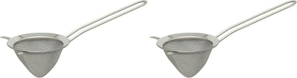 HIC Kitchen Fine Mesh Tea Strainer With Helper Handle, 18/8 Stainless Steel, 2.75-Inch, For Sifting, Straining, And Brewing Tea, Coffee, Or Cocktails