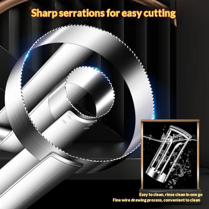 Stainless Steel Pineapple Cutter Slicer and Corer, 8cm Easy Twist Fruit Core Remover Tool with Ergonomic Handle, Fast Peeler Ring Slicer for Kitchen (10cm)
