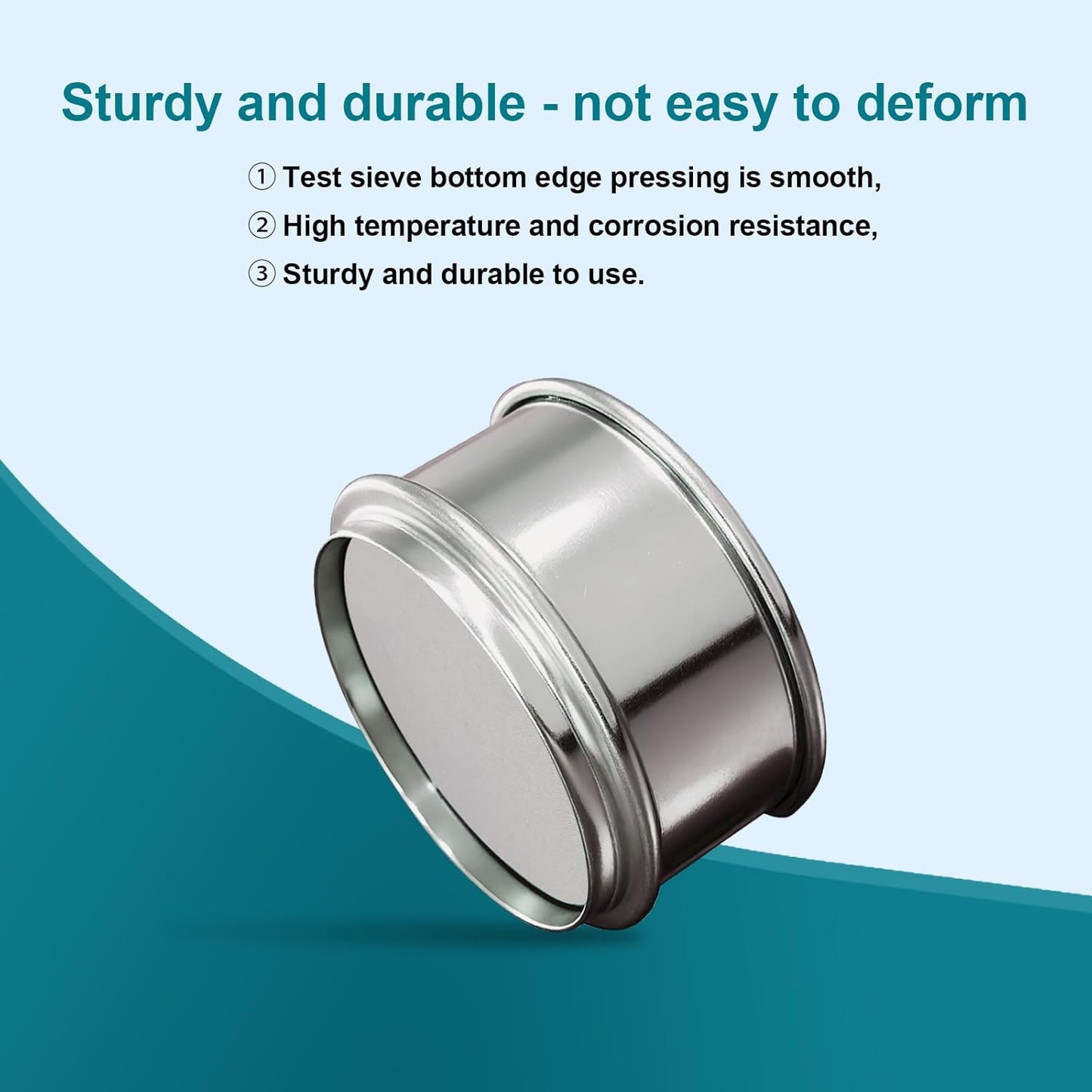 Full 304 Stainless Steel Mesh Sieve Screen, LVDALAB 100 Mesh (0.15mm) Aperture, 2.4inch(6CM) Dia Standard Sample Analysis Test Sieves Sifters Strainer for Industrial Laboratory Homes