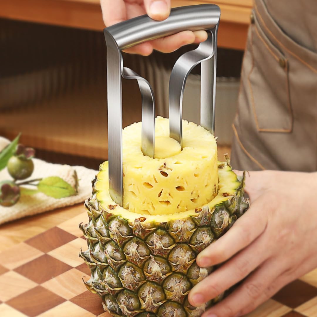 Pineapple Corer Tool, Stainless Steel Pineapple Peeler, Pineapple Cutting Tool, Corer Slicer Cutter for Kitchen Use