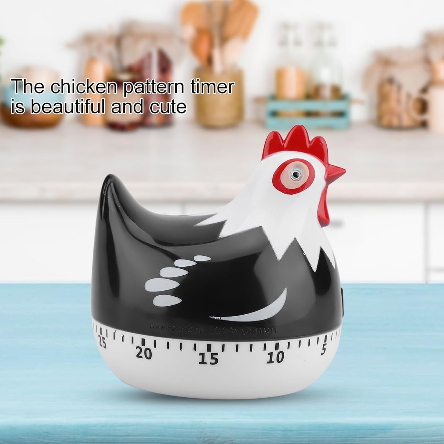 Joyzan Chicken Cartoon Kitchen Timer, Chick Hen Pattern Baking Countdown Mechanical Rotating Loud Alarm Mini Counters Timing Reminder Lovely Cute Manual Egg Animal Time Management Clock Home Study