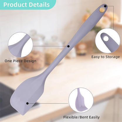 3 Pcs Silicone Spatula Set, Small Rubber Spatulas Silicone Heat Resistant Kitchen Tools for Flexible and Suitable for Kitchen Baking, Cooking, Stirring, and Scraping Seamless One Piece Design (3)