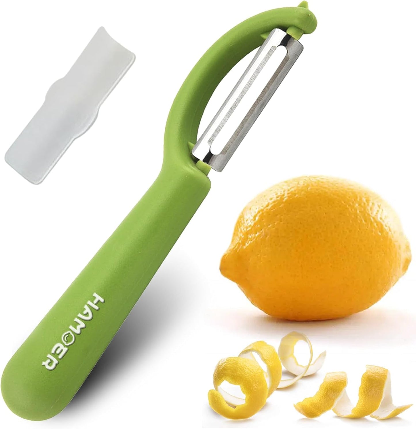 2-Pack Peeler Set - Swivel and Julienne For Veggie,Fruit, Potato,Carrot,Apple,Ultra Sharp Stainless Steel Blades,Integrated modern minimalist handle