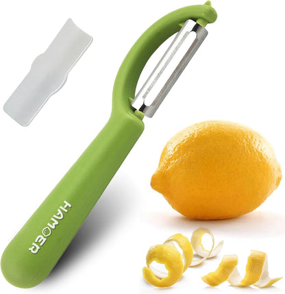 2-Pack Peeler Set - Swivel and Julienne For Veggie,Fruit, Potato,Carrot,Apple,Ultra Sharp Stainless Steel Blades,Integrated modern minimalist handle