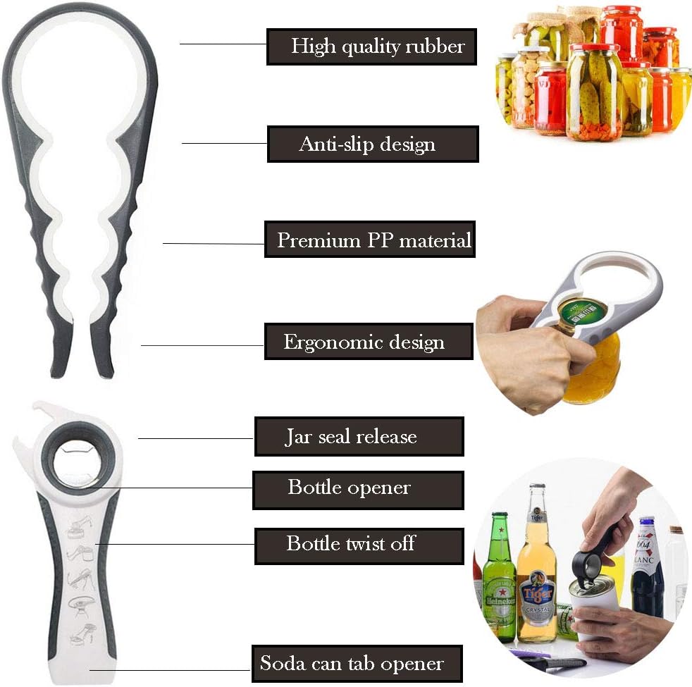 Easy-Twist Jar Opener: Maxracy Effortless Lid Opening for Weak Hands & Arthritis | Versatile Bottle Opener | Jar Openers & Bottle Openers