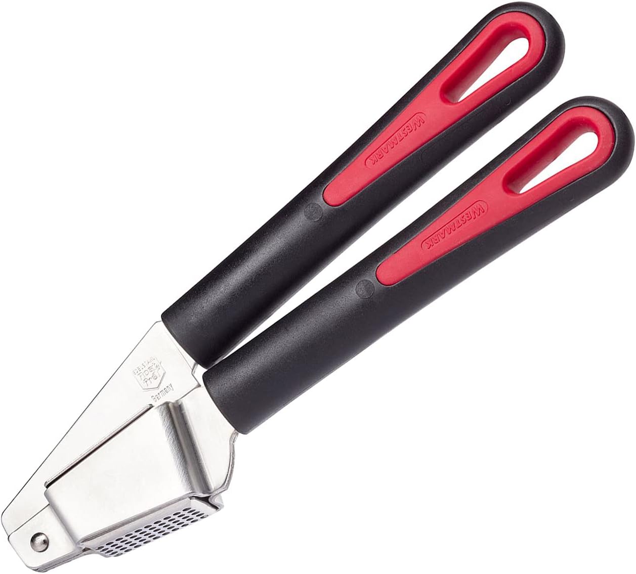 Westmark Germany Multipurpose Garlic Press with Olive Pitter, Nutcracker and Fish Scaler (Grey)