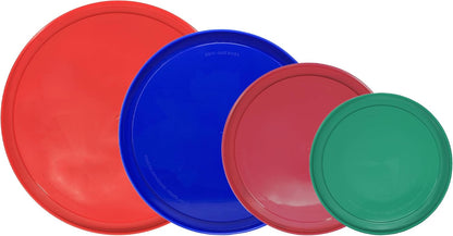 Pyrex (1) 322-PC Green, (1) 323-PC Orange, (1) 325-PC Blue, and (1) 326-PC Red Mixing Bowl Lids (FOR PYREX MIXING BOWLS ONLY) - Made in the USA