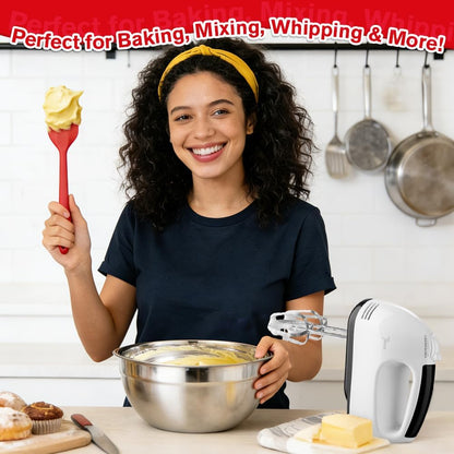 Showvigor Electric Hand mixer - 7 Adjustable Speed 180W Handheld Mixer Electric Whisk with 5 Stainless Steel Accessories, Turbo Boost/Self-Control Speed + Eject Button Food Beater for Cakes Eggs