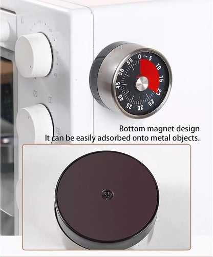 Digital Kitchen Timer for Cooking, Loud Alarm, Magnetic Back, Black and Silver (darkblack-t)