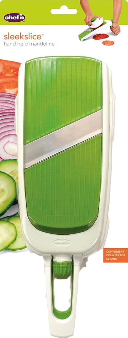 Chef'n Sleek Slice Handheld Collapsible Mandoline, Green