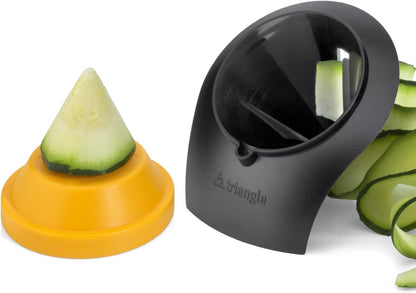 triangle Endless Spiral Cutter - Compact Stainless Steel Spiralizing Tool for Vegetable Ribbons & Noodles - Dishwasher Safe
