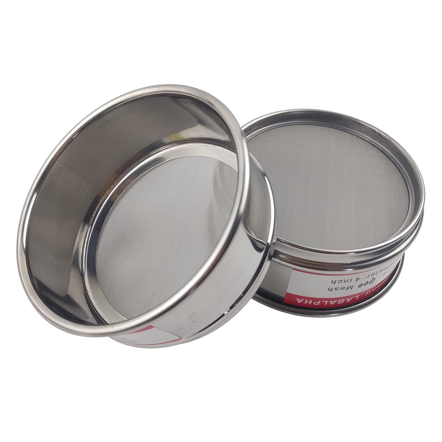 LABALPHA 70 Mesh Lab Sieves, Test Sieve #70 Mesh, 4'' Diameter, 304 Stainless Steel Wire Cloth (0.22mm)