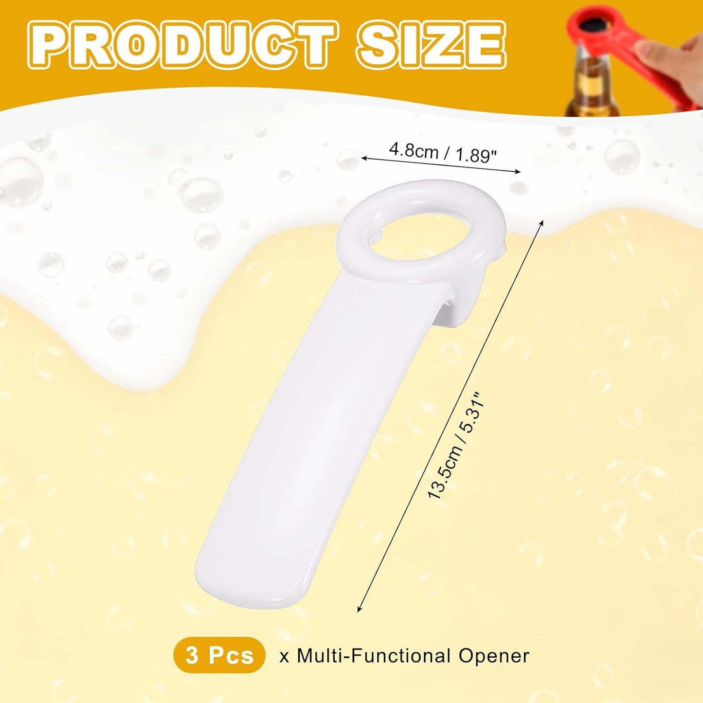 uxcell 2 Pcs Jar Key Lid Opener, Plastic Jar Lid Opener Easy Grip Multifunctional Durable Can Open Tool for Elderly Seniors Women Weak Hands Easy-use by Anyone, Orange/Sky Blue
