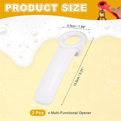 uxcell 2 Pcs Jar Key Lid Opener, Plastic Jar Lid Opener Easy Grip Multifunctional Durable Can Open Tool for Elderly Seniors Women Weak Hands Easy-use by Anyone, Orange/Sky Blue