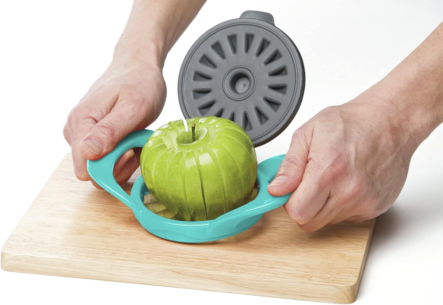 PrepWorks Dishwasher Safe Apple Slicer and Corer – 16-Slice Thin Apple Cutter with Safety Cover