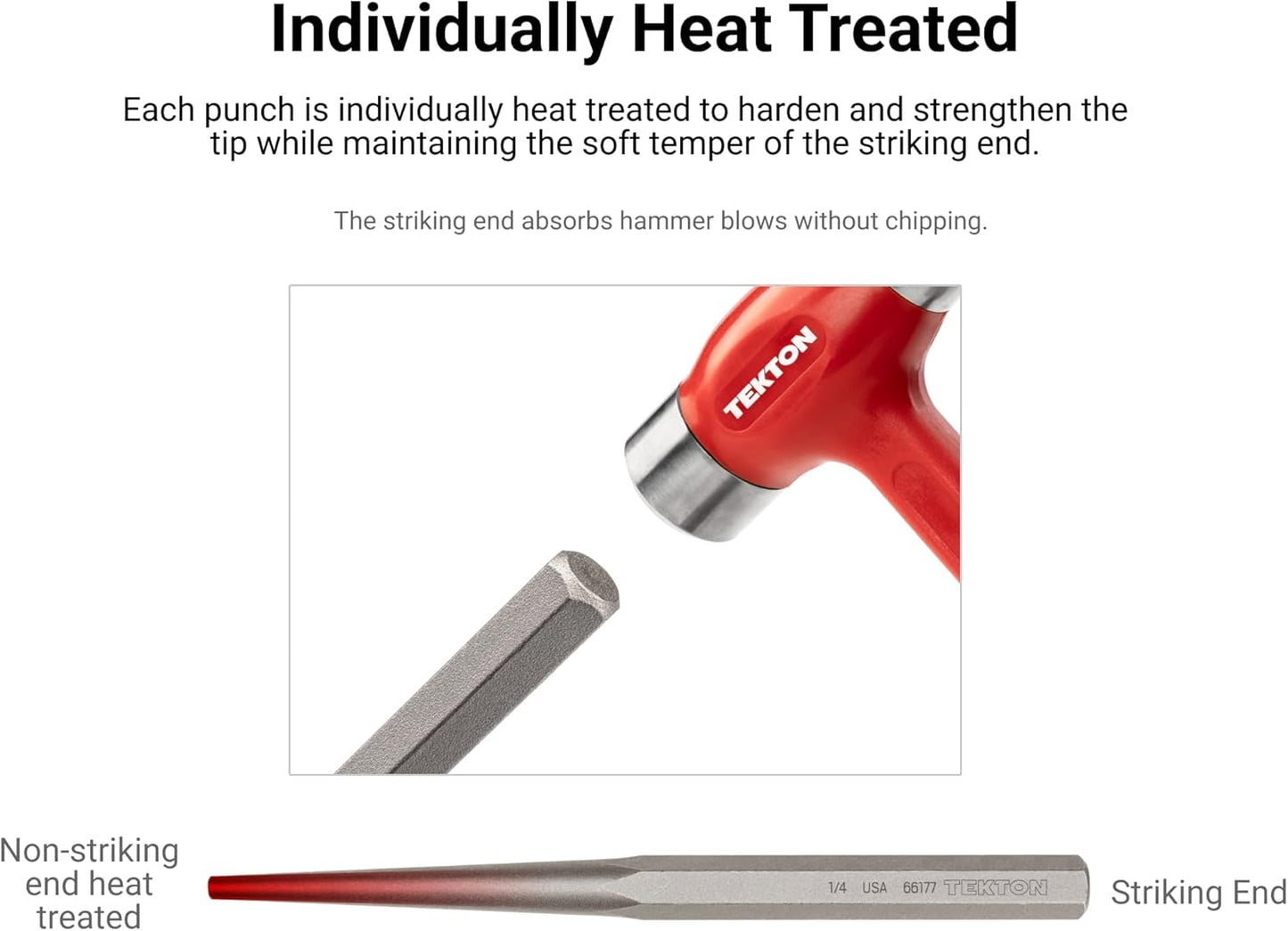 TEKTON 1/8 Inch Roll Pin Punch | 66064 | Made in USA