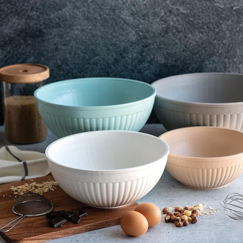Nordic Ware Prep and Serve Mixing Bowls Set, 3-Piece, Earth-Tones
