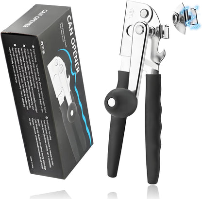 Commercial Can Openers Manual - Hand Crank Can Opener Heavy Duty With Comfortable Extra-Long Handles Swing Away Can Opener for Seniors 3 In 1 Large Handheld Can Open With Ergonomic Handle