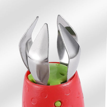 Multifunctional strawberry sheller, tomato sheller, suitable for fruit strawberry tomato corer clip, red