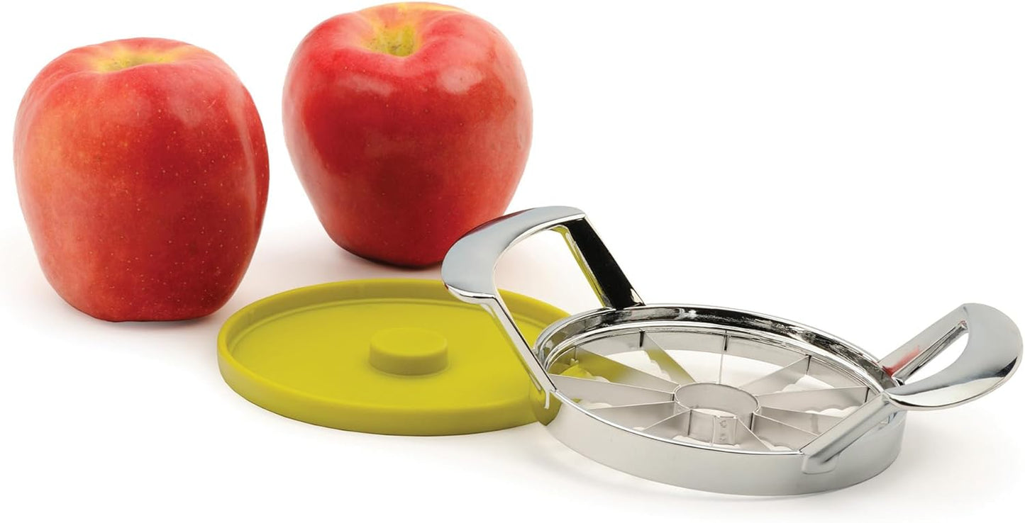 RSVP International Kitchen Tool Collection Core and Slice Apples, Jumbo Slicer, 7.32x4.92", Stainless Steel with Lid