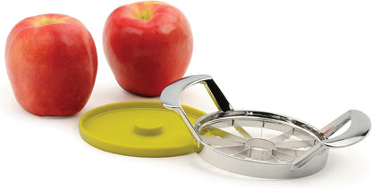 RSVP International Kitchen Tool Collection Core and Slice Apples, Jumbo Slicer, 7.32x4.92", Stainless Steel with Lid