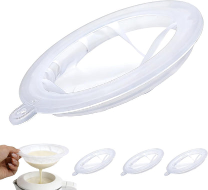 4Pcs 200 Mesh Strainer Filter, Strainers Fine Mesh Sieve, Nylon Food Strainer for Filtering Yogurt Juice Milk Honey Wine Soy Milk Coffee, Compatible with 5 Inch Kitchen Funnels