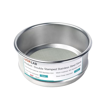 304 Stainless Steel Mesh Lab Sieve, 80 Mesh (0.2mm) Aperture Test Sieve, 4inch(10cm) Diameter Economy Standard Analysis Sample Test Sieves for Industrial Laboratory Homes - Colors B