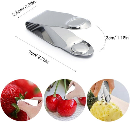 3 Pieces Stainless Steel Strawberry Huller,Small Tomato Cherry Corers,Metal Fruit Stem Remover Picker for Kitchen Restaurant Fruit Store, Silver