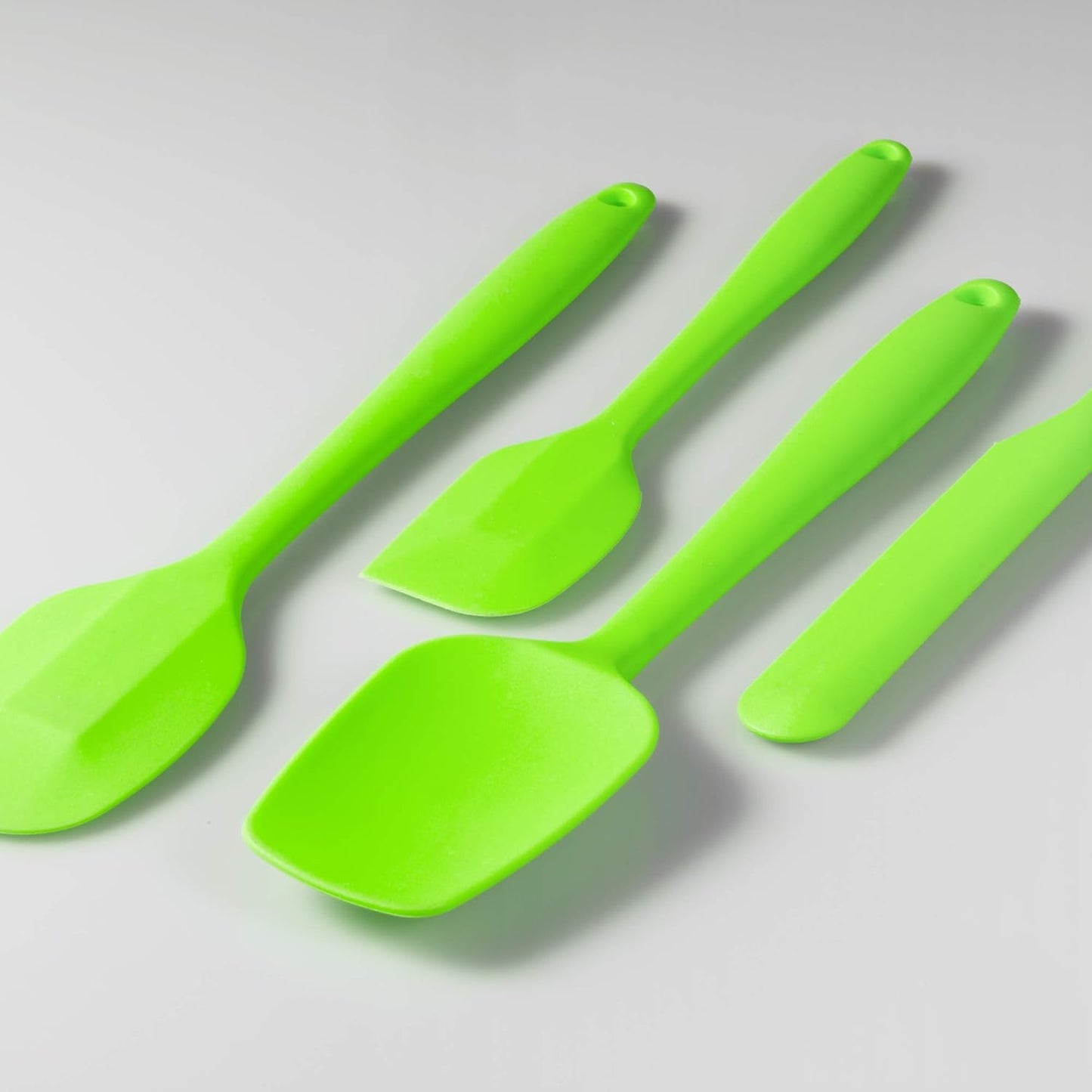 4 Piece Silicone Spatula Set, Flexible Heat Resistant Non-scratch Baking Cooking Rubber Spatulas with Stainless Steel Core, Orange
