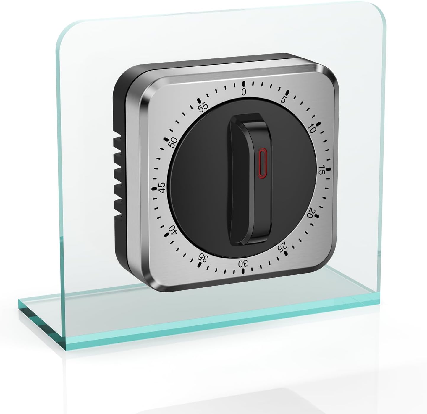 Mechanical Kitchen Timer with Magnet: Wind Up Cooking Timer Clock with Loud Alarm, Kitchen Timers for Cooking, No Battery Manual Food Timer for Baking, BBQ, Seniors & Daily Reminders