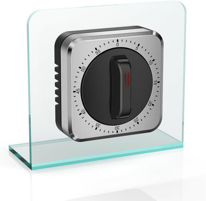 Mechanical Kitchen Timer with Magnet: Wind Up Cooking Timer Clock with Loud Alarm, Kitchen Timers for Cooking, No Battery Manual Food Timer for Baking, BBQ, Seniors & Daily Reminders