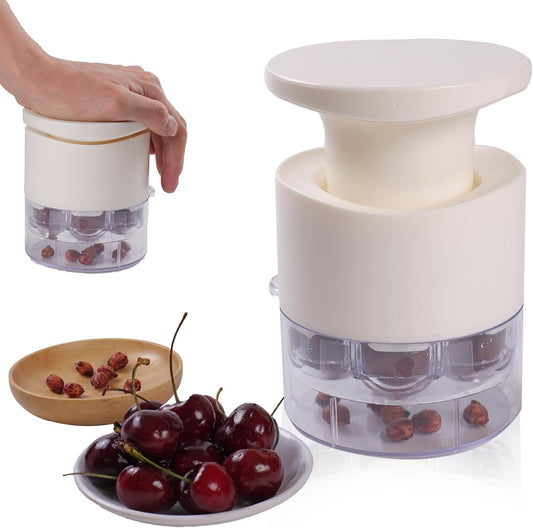 Cherry Pitter, 7-in-1 Multi Cherry Pitter Tool for Multiple Cherries, Quick Pit Remover and Cherry Seed Remover