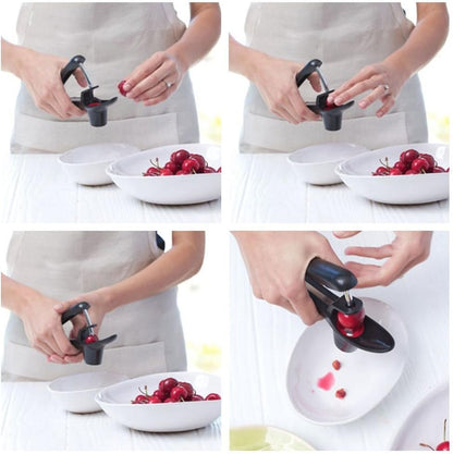 Ruibo Cherry Pitter Tool And Olive Pitter Remover Stoner Manual Kitchen Gadget Black