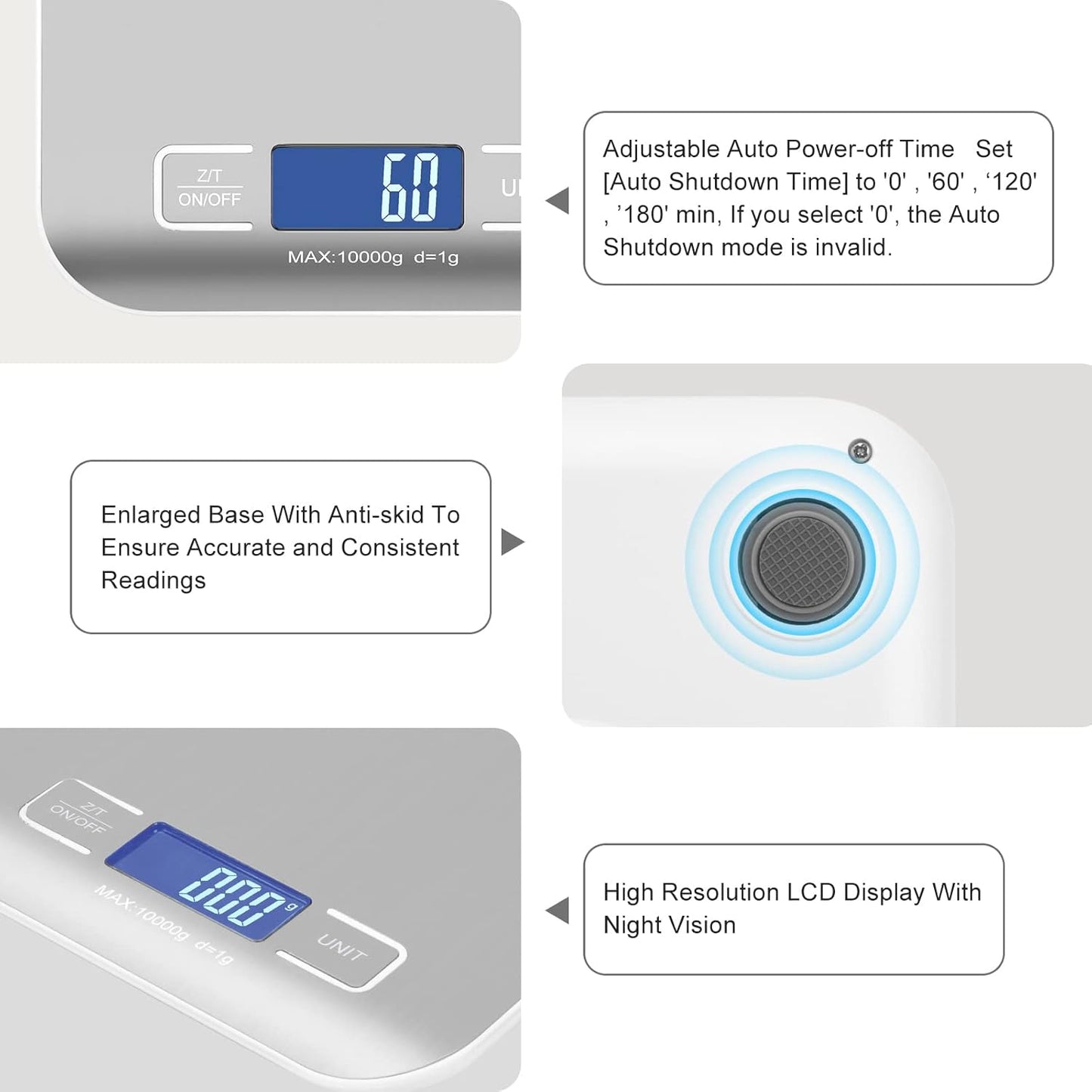 Digital Shipping Scale,Stainless Steel Panel, Accurate Portable Postal Scale for Packages, Small Business,Kitchen, Food, Handmade, Liquids, and Boutique (Rose Gold Battery(5kg/1g))